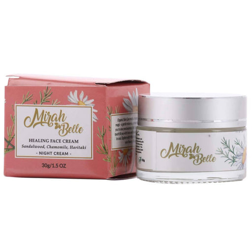 Mirah Belle - Organic & Natural - Sandalwood Healing Night Cream - Oily & Infection Prone Skin - Paraben Free - Local Option