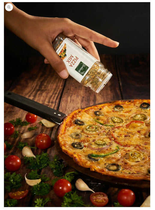 Herbkraft - Pizza Mix 46 GM Pack of 1 | Fresh & Natural Herbs & Seasonings | Dry Leaves | Grocery - Masala - Spices | Vegetable Stir Fry - Pizza - Pasta - Bread - Cheese | No Added Colour & Flavour