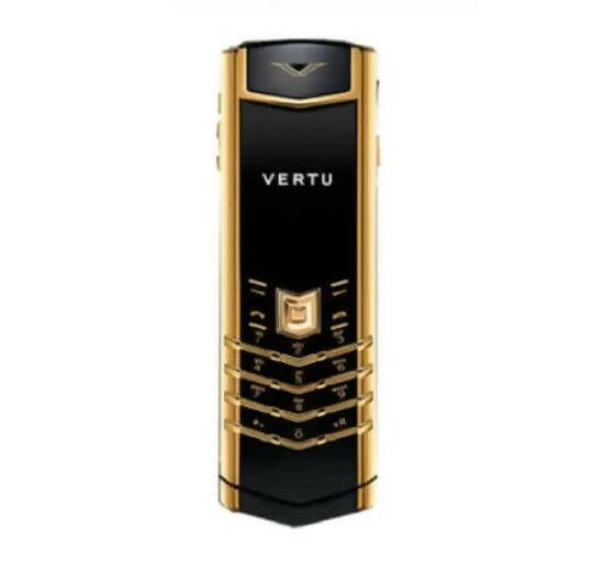 VERTU Signature Pure Gold Black Leather Luxury Keypad Phone