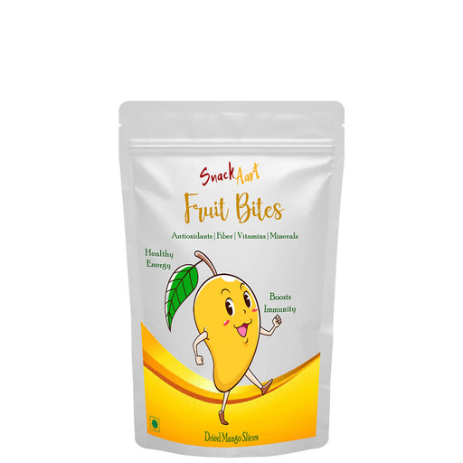 Snack Aart Fruit Bites- Mango | Dried Fruits For Fruit Nutrition on the go| High Fiber, Healthy Energy, Vitamin C| Pack of 2 X100g - Local Option