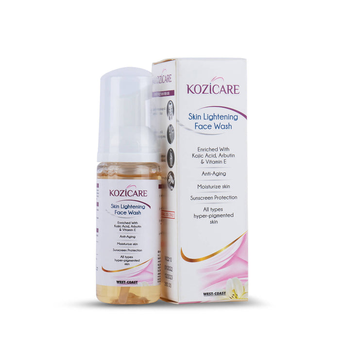 Kozicare Skin Lightening Facewash Enriched With Kojic Acid Arbutin & Vitamin E - 60ml