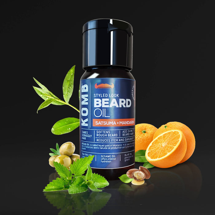 Komb Beard Oil 35ml for the Styled Look - Satsuma & Mandarin Fragrance