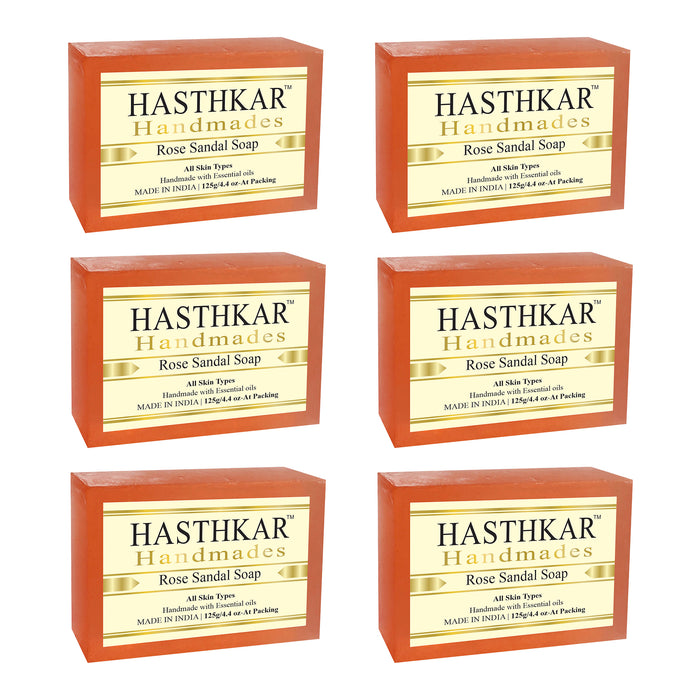 Hasthkar Handmades Glycerine Rose Sandal Soap-125gm