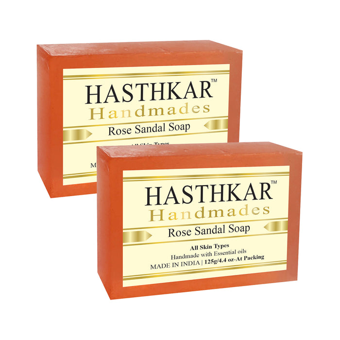 Hasthkar Handmades Glycerine Rose Sandal Soap-125gm