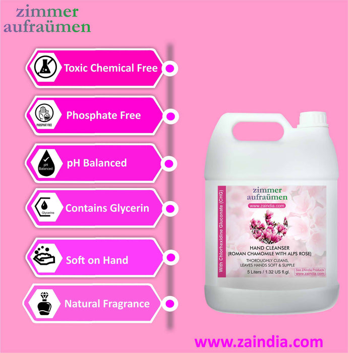 Hand Wash With CHG Disinfectant Pack (5L) (Roman Chamomile & Alps Rose)