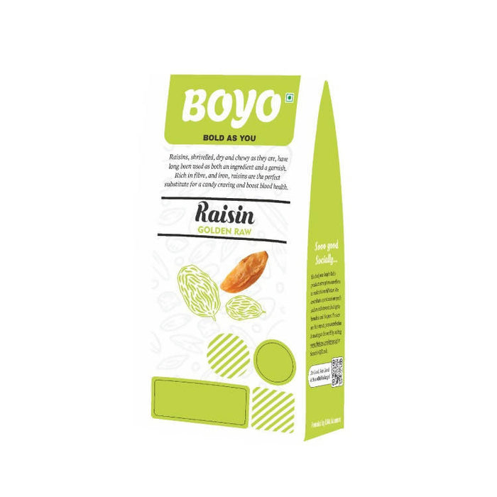BOYO 100% Natural Raw Raisins 500g, Kismish, Dry grapes, Vegan, Fiber-Rich