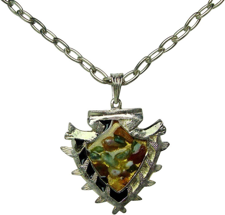 SATYAMANI Natural Muti-Crystal Metal Necklace