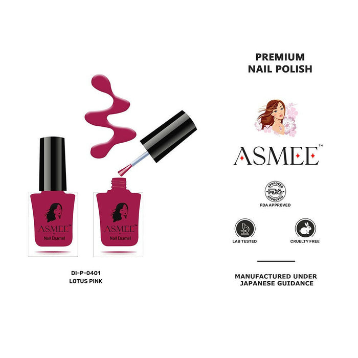 Asmee Premium Nail Polish -Lotus Pink