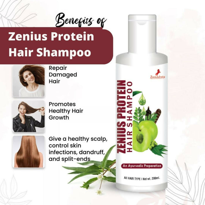 Zenius Shampoo for beneficial in hair growth, dandruff, curly hair, thinning hair | 200ml