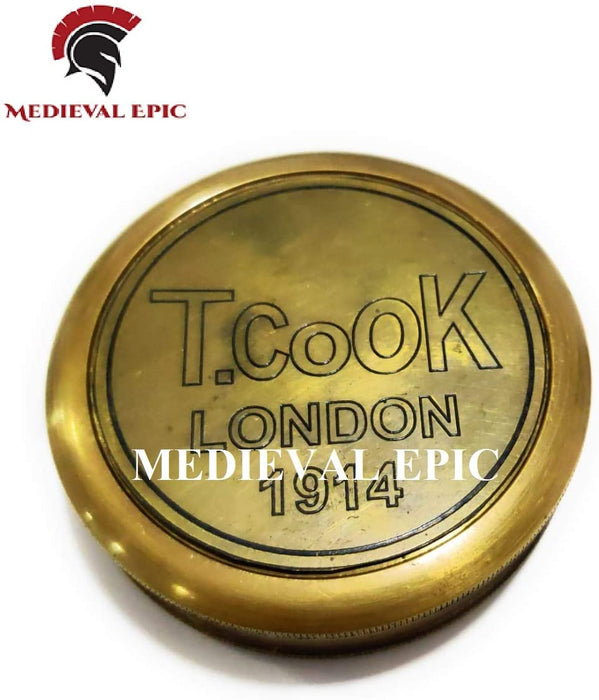 Antique Brass Compass Dollond London 1920 Poem Compass
