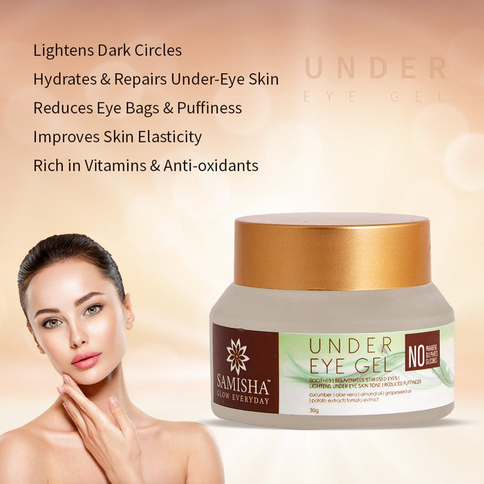 Samisha Organic Skin Care Routine (Under Eye Gel + Vitamin C Serum + Brightening Cream) - Local Option
