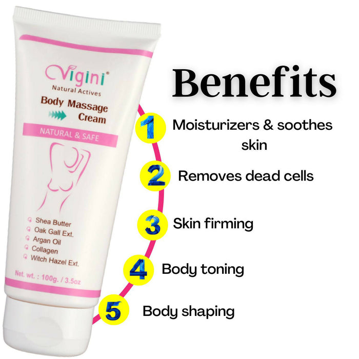 Vigini 100% Natural Actives Breast Firming Enlargement Enhancement Tightening Increase Size Growth Bust Full Gel oil Cream for Women 100G