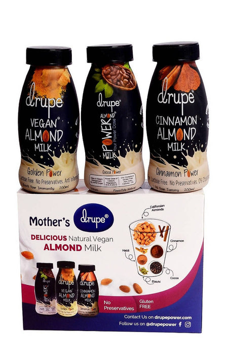 Drupe Organic Vegan Fresh Assorted Pack of Almond Milk Drink (600 Ml) - Local Option