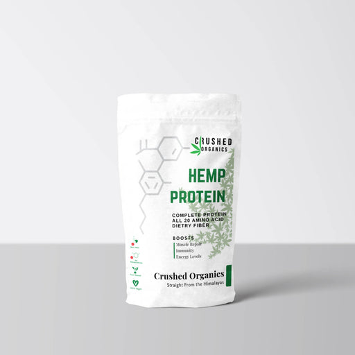 Crushed Organics - Hemp Protein Powder | All 20 Amino Acids | Dietary Fiber | muscle repair | 250g - Local Option
