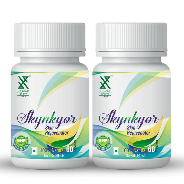 Skynkyor Tablet | skincare, Allergic Skin, Reduces Wrinkles & Fine Lines, Acne, Improves Skin Elasticity & Radiance | Xovak Pharmtech