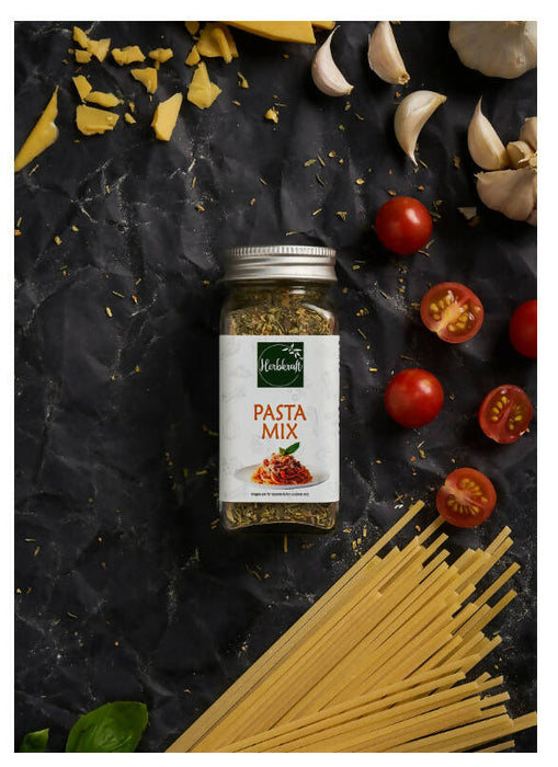 Herbkraft - Pasta Mix 35 GM Pack of 1 | Fresh & Natural Herbs & Seasonings | Dry Leaves | Grocery - Masala - Spices | Vegetable Stir Fry - Pizza - Pasta - Bread - Cheese | No Added Colour & Flavour