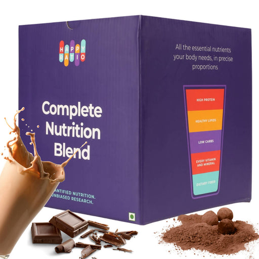 Happy Ratio - Complete Nutrition Shake, High Protein | Balanced Diet | Overall Health - Rich Chocolate, 1Kg - Local Option
