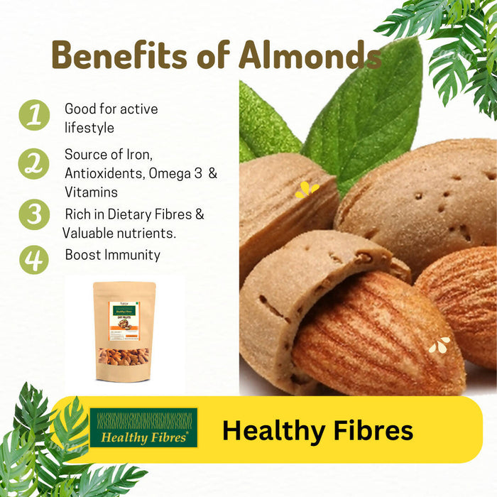 Healthy Fibres Almonds 250 gms