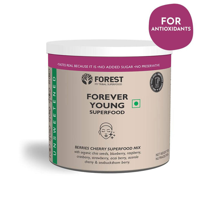 Forever Young Superfood, Natural Collagen Builder with Berries for Anti Aging and Skin Hydration (150g)