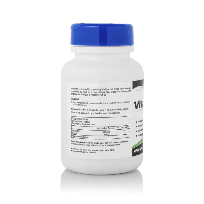 Healthvit Vitamin B12 Methylcobalmin 1000mcg 60 Tablets - Local Option