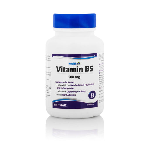 Healthvit Vitamin B5 (Calcium Pantothenate) 500mg 60 Capsules - Local Option