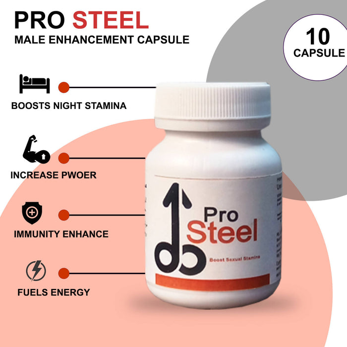 Pro Steel Capsule | Double Power Sexual Capsule in Male for Improve Sexual Life - 10 caps