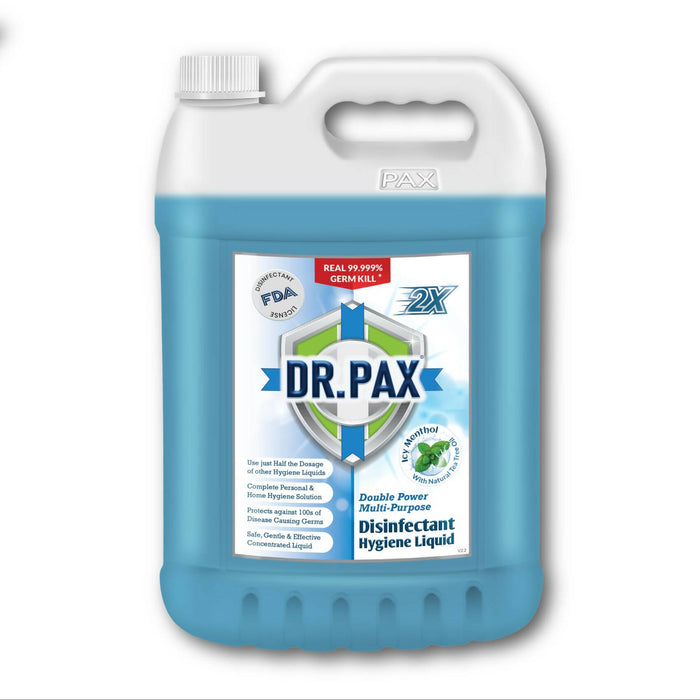 Dr. Pax Double Power Multipurpose Disinfectant Hygiene Liquid (Icy Menthol), 5L