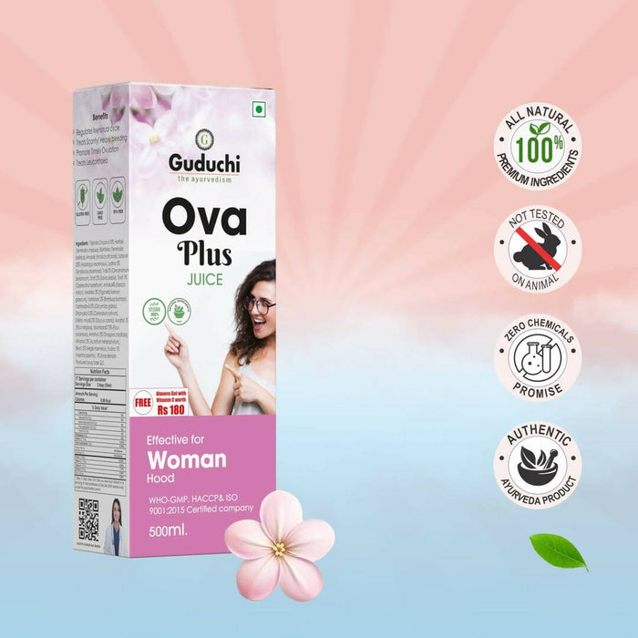 Guduchi Ayurveda Ova+ Juice Regularizes the menstrual cycle