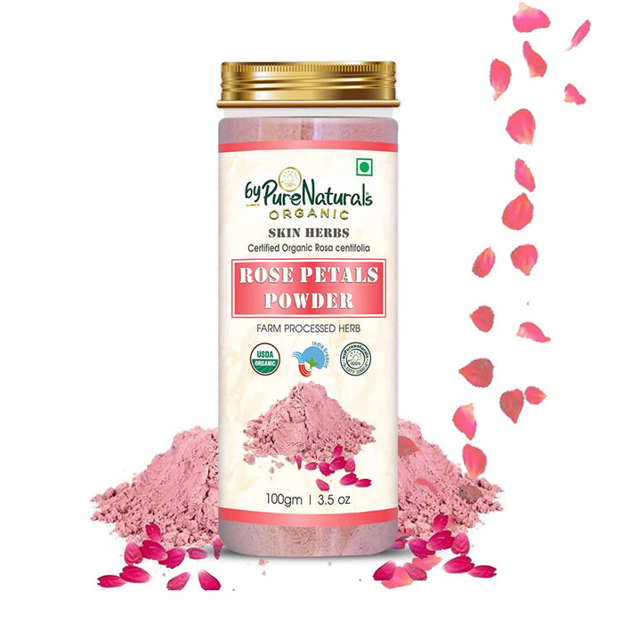 byPureNaturals 100% Natural Herbal Organic Rose Petal Powder for Skin- 100gm (Pack of 2)